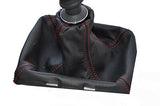 red stitch FITS VAUXHALL OPEL VECTRA C 02-08 SIGNUM LEATHER GEAR GAITER
