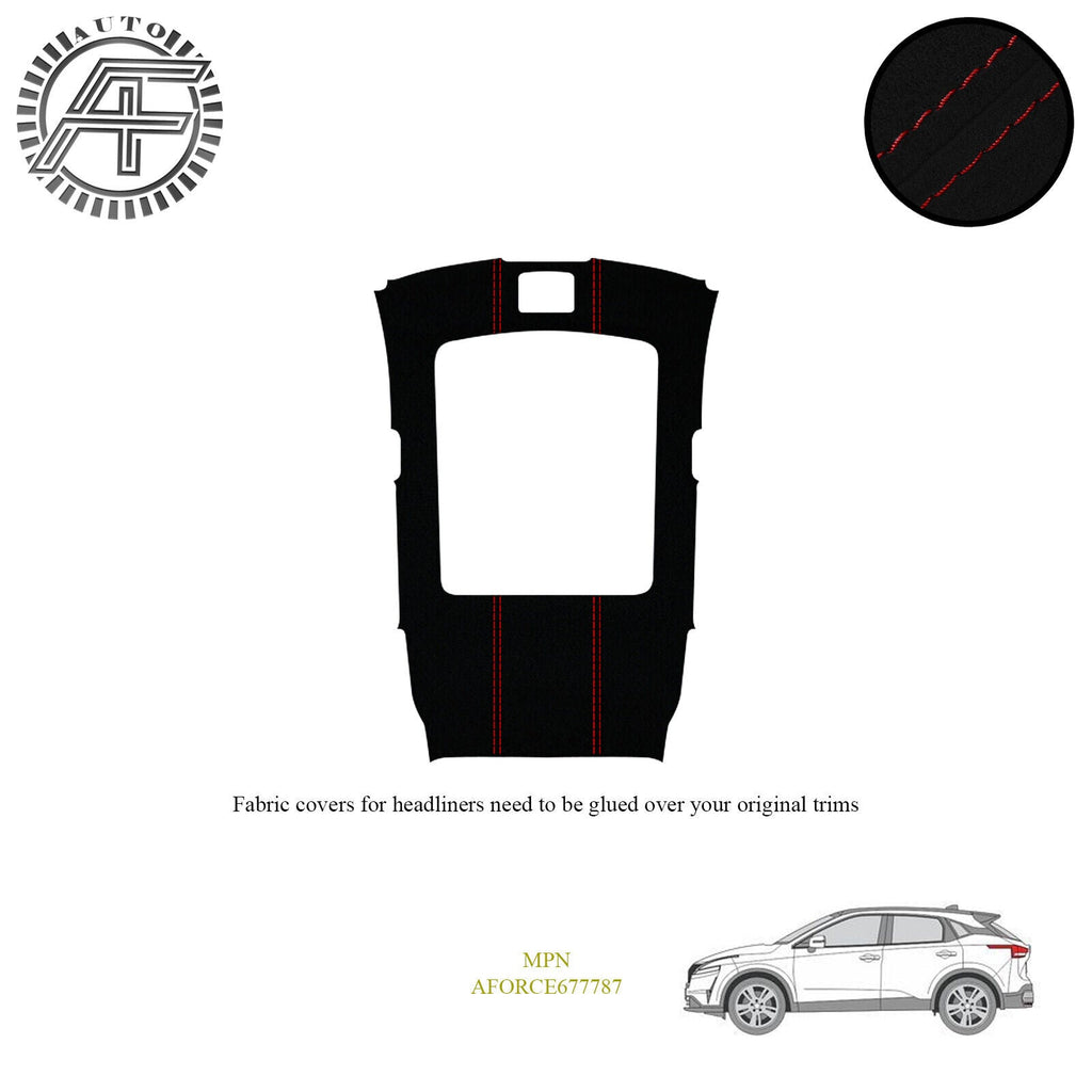 LUXE SUEDE HEADLINER COVER FOR NISSAN QASHQAI J12 5 DOOR SUV + SUNROOF 2021+