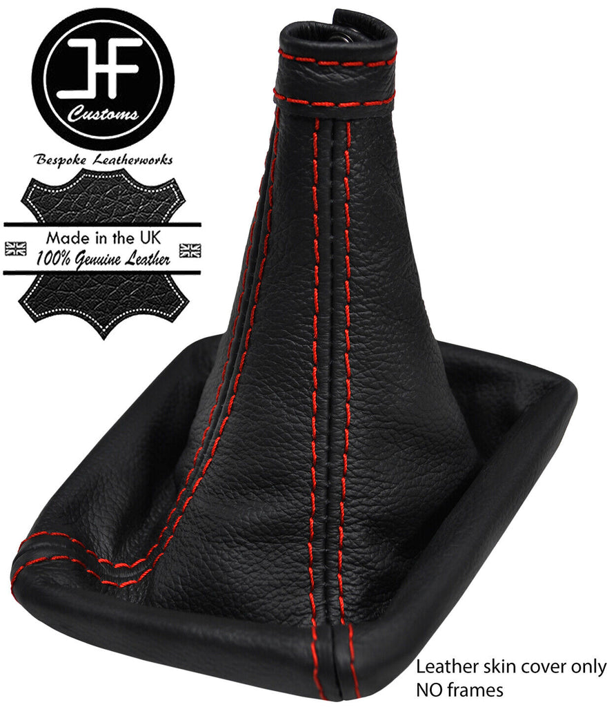 RED  STITCH TOP GRAIN LEATHER MANUAL GEAR GAITER FITS FIAT STILO 2001-2007