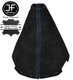 BLUE STITCH FITS NISSAN 200SX SILVIA S14 1995-1998 BLACK SUEDE GEAR GAITER