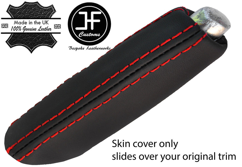 RED  STITCH REAL NAPPA LEATHER HANDBRAKE HANDLE COVER FITS AUDI A4 B7 04-08