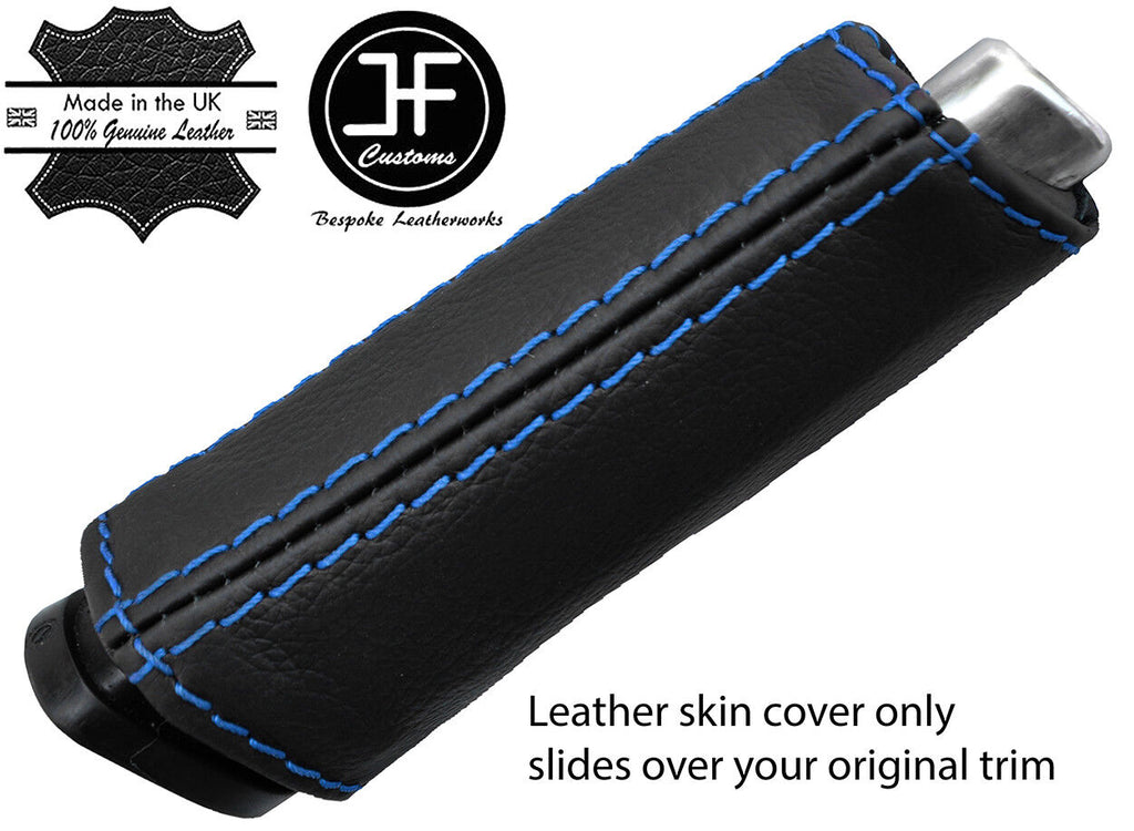 BLUE STITCHING HANDBRAKE HANDLE LEATHER COVER FOR FORD FOCUS MK2 2005-2011