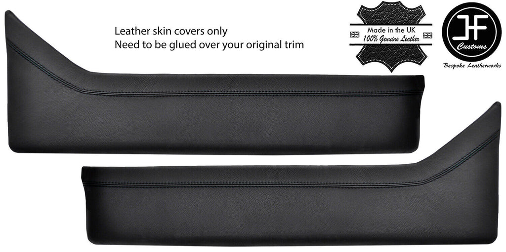 BLACK STITCH 2X DOOR POCKET TRIM LEATHER COVERS FITS ROVER P5 P5B V8 COUPE
