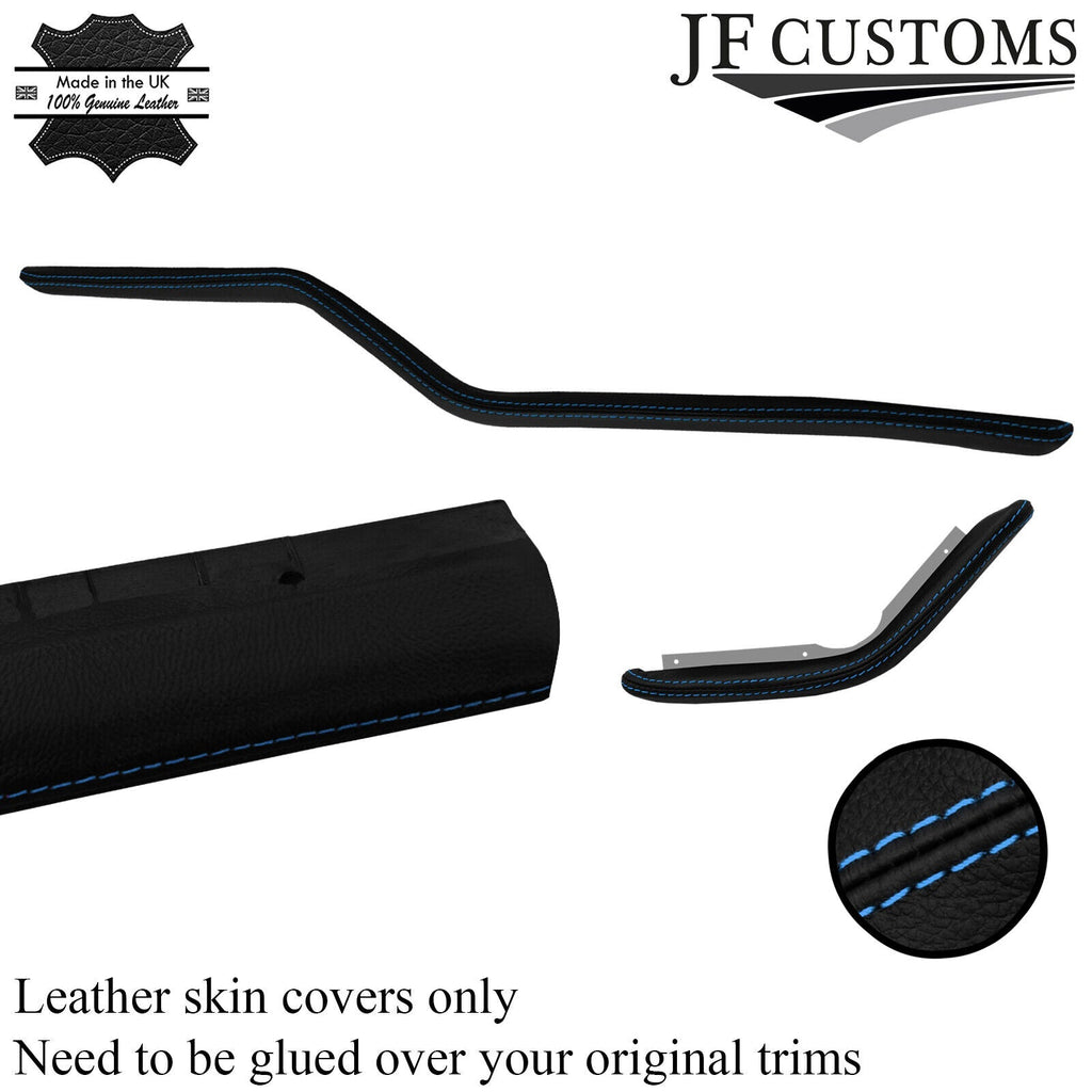 BLUE STITCH DASH PADS LEATHER COVER FOR TRIUMPH SPITFIRE MK4 GT6 CUSTOM NEW