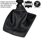 BLACK STITCH TOP GRAIN LEATHER MANUAL GEAR GAITER FITS JEEP COMPASS 2009-2016