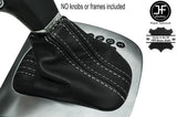 WHITE STITCH AUTO AUTOMATIC DSG LEATHER GEAR GAITER FITS VW GOLF MK5 MK6 04-13