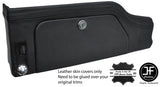 BLACK STITCHING GLOVE BOX DASH TRIM LEATHER COVER FITS JAGUAR E TYPE SERIES 2