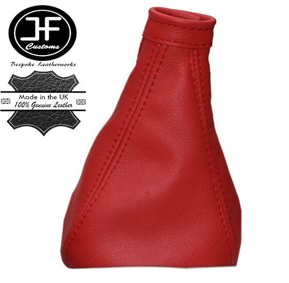 RED REAL LEATHER MANUAL GEAR LEVER GAITER FITS FIAT MULTIPLA 98-10 CUSTOM NEW