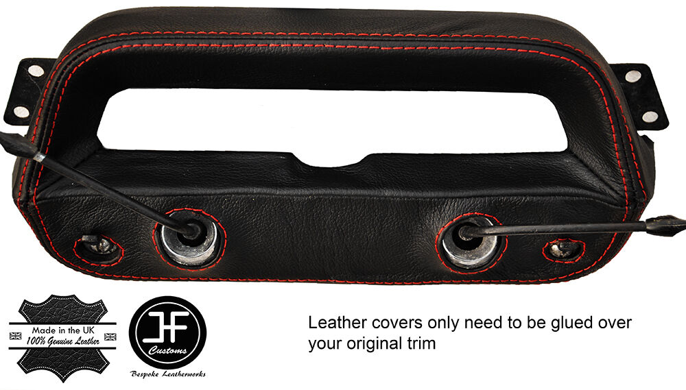 RED  STITCHING SPEEDO SURROUND POD LEATHER COVER FITS HILLMAN IMP EARLY