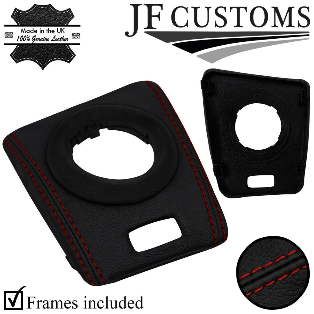 D RED STITCH LEATHER SMG AUTOMATIC GEAR SURROUND TRIMS FOR BMW E46 99-05