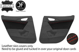 RED STITCH 2X REAR DOOR CARD TRIM LEATHER COVERS FOR HONDA CIVIC MK10 X 4 DR