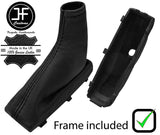 BLACK STITCH LEATHER HANDBRAKE+PLASTIC FRAME FOR VAUXHALL MERIVA A 2002-2010