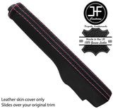 PINK STITCH TOP GRAIN LEATHER HANDBRAKE GAITER FOR VW GOLF MK5 MK6 2004-2013