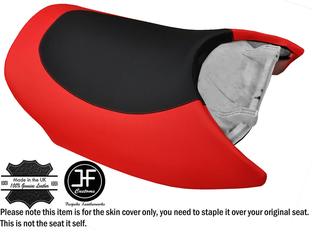 BLACK & B RED VINYL CUSTOM FOR YAMAHA XL700 XL760 98 XL1200 LTD 98-04 SEAT COVER
