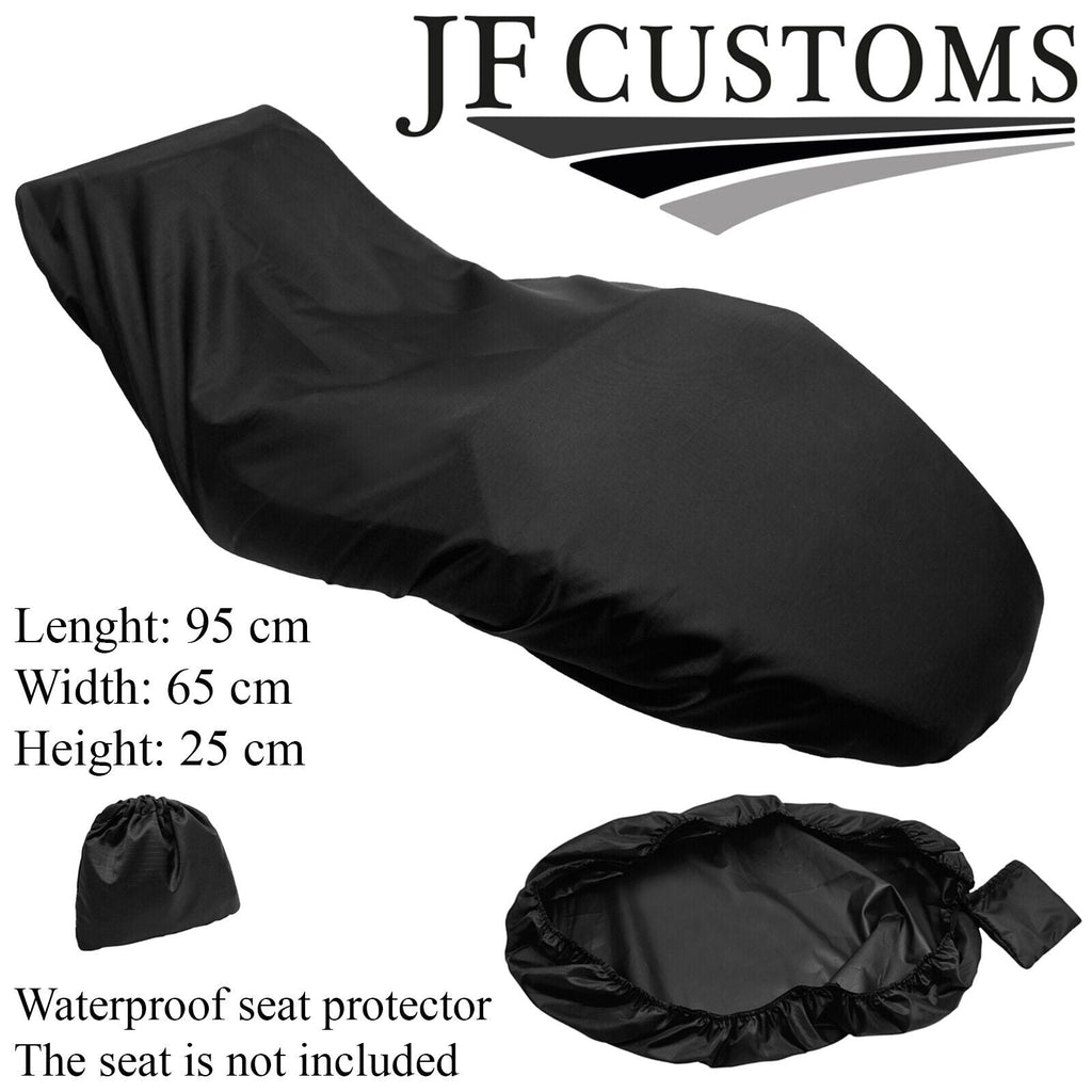 BLACK OUTDOOR WATERPROOF MOTORBIKE SEAT SADDLE COVER PROTECTOR SIZE- LARGE