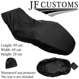 BLACK OUTDOOR WATERPROOF MOTORBIKE SEAT SADDLE COVER PROTECTOR SIZE- LARGE