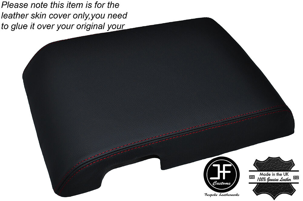RED STITCHING ARMREST LID LEATHER SKIN COVER FITS HUMMER H2 2005-2007 CUSTOM NEW