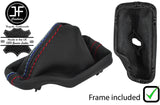 RED & TRI STITCH LEATHER GEAR GAITER + PLASTIC FRAME FOR BMW Z3 95-02 AUTOMATIC