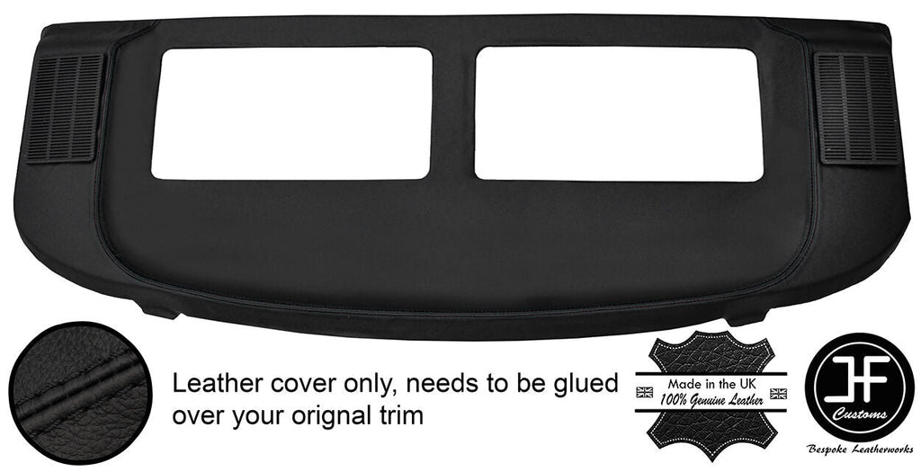 BLACK STITCH REAR PARCEL SHELF REAL LEATHER COVER FOR MERCEDES S CLASS SEC W126
