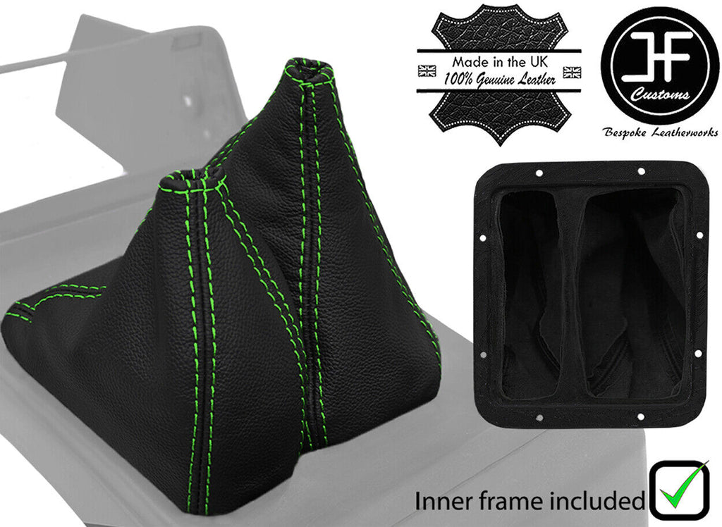 GREEN STITCH LEATHER GEAR + HI LOW GAITER + FRAME FOR MITSUBISHI L200 K74 98-06