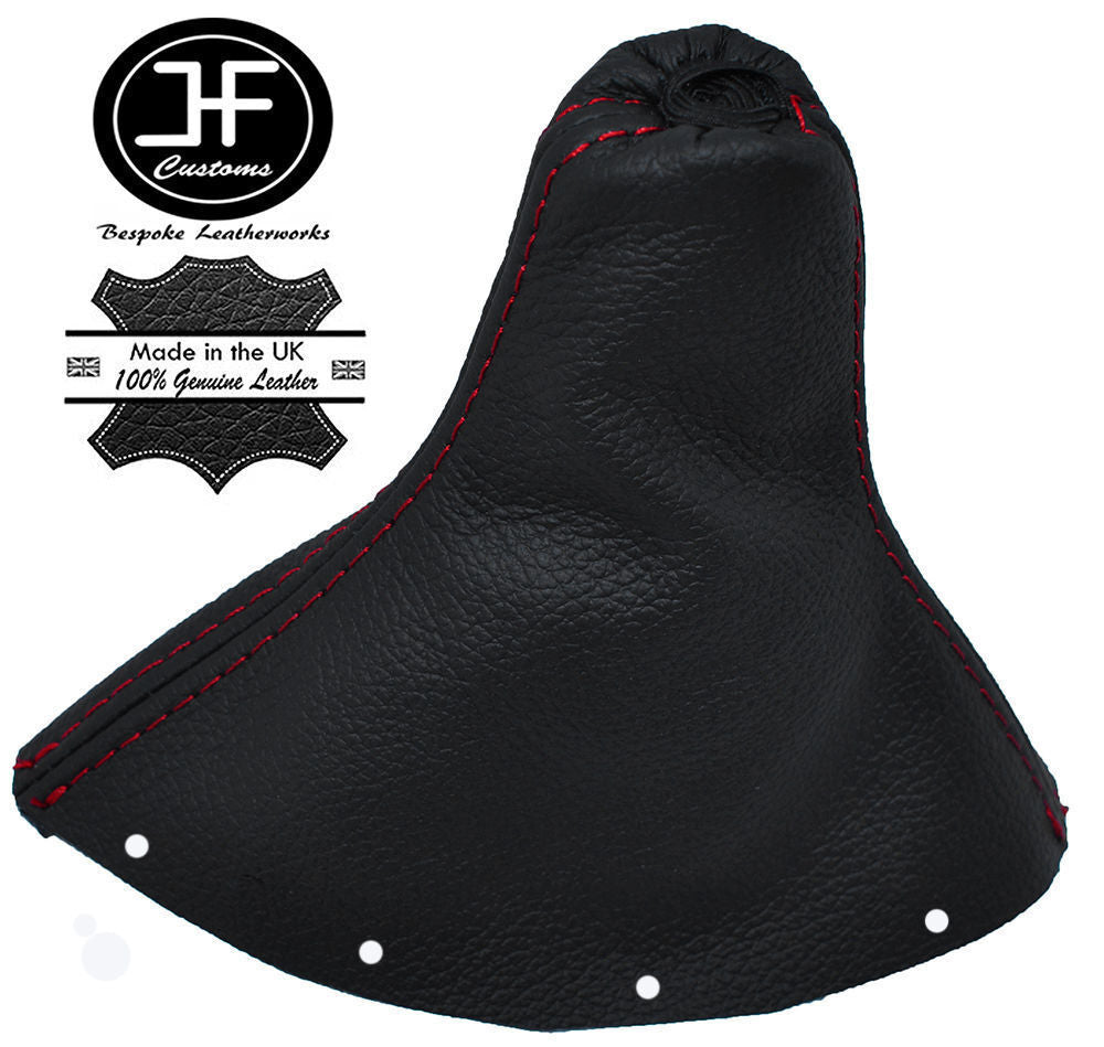 RED STITCH MANUAL REAL LEATHER GEAR GAITER FITS AUDI TT MK1 COUPE 1998-2006