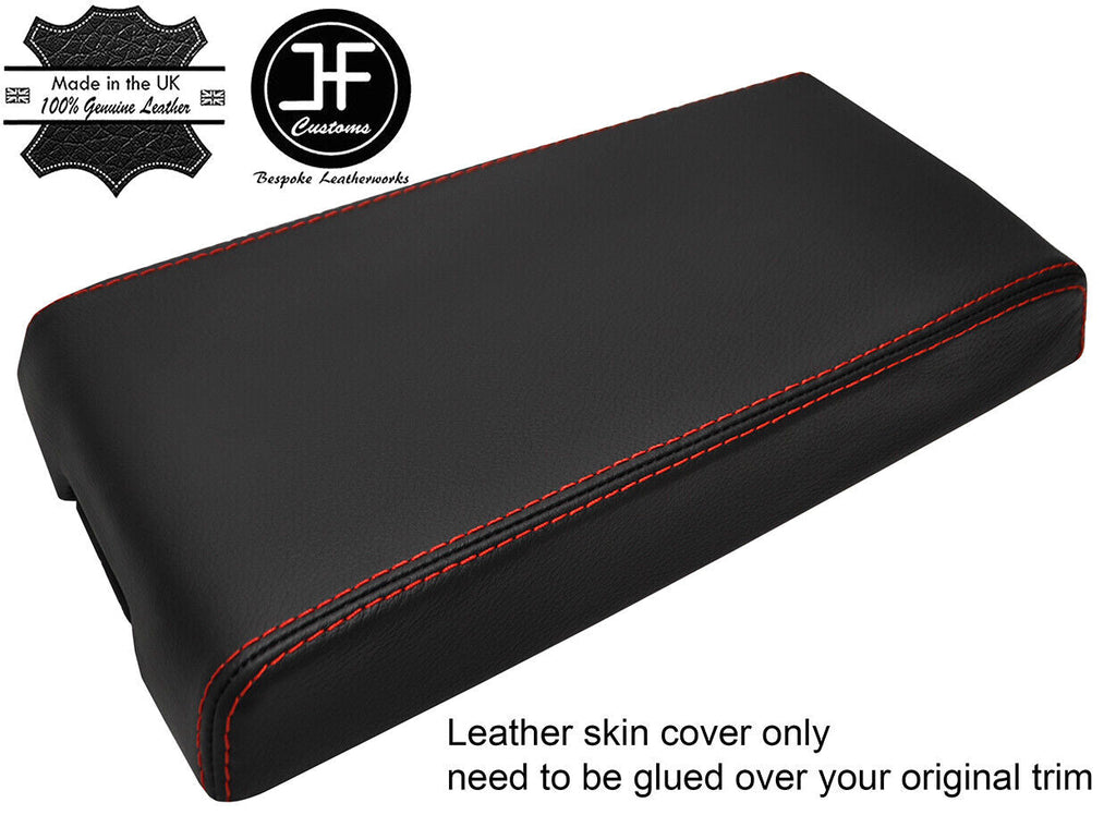 RED STITCH TOP GRAIN REAL LEATHER ARMREST COVER FITS DODGE NITRO 2007-2012