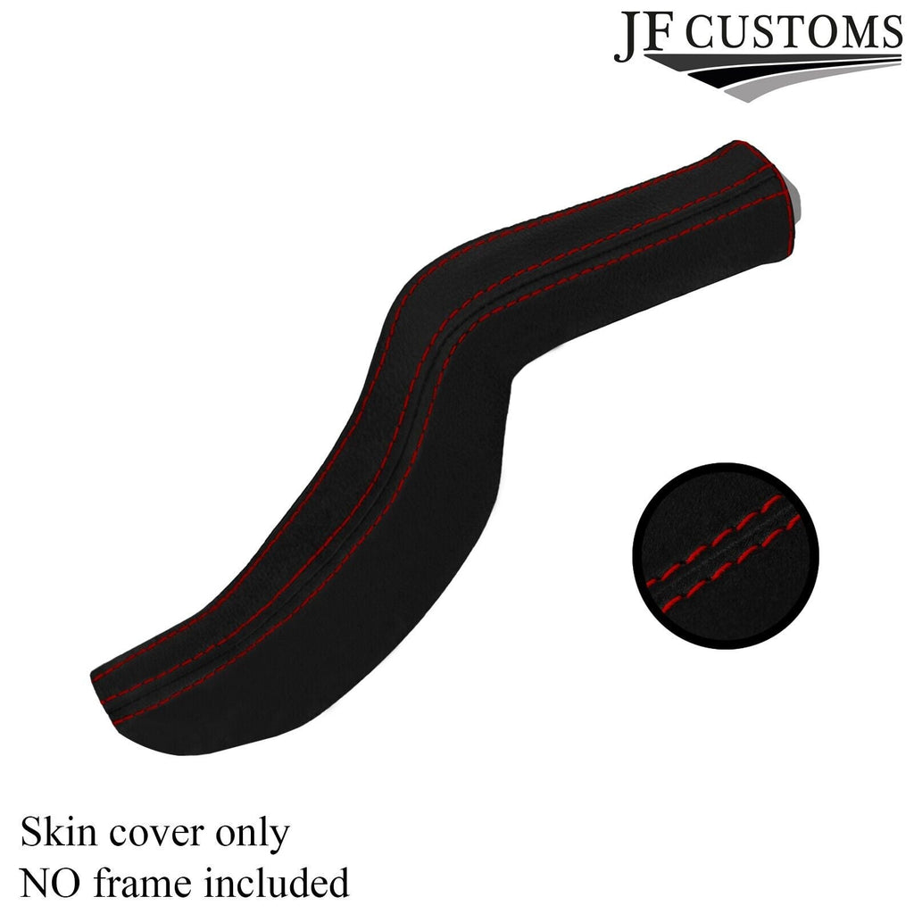 DARK RED STITCH SUEDE SLIM HANDBRAKE GAITER E BRAKE BOOT FITS FORD MUSTANG 05-09