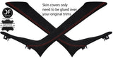 RED STITCH 2X A PILLAR SUEDE COVERS FITS FIAT 500L 500 L 2012-2018 CUSTOM NEW