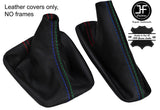 RED STITCH LEATHER GEAR & HANDBRAKE GAITER FOR BMW E34 5 SERIES 88-96 STYLE 1