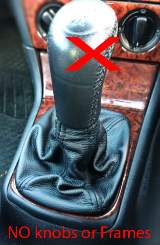 FITS SKODA OCTAVIA MK2 II 2004 +GEAR  COVER BOOT GAITOR BLACK STITCHING