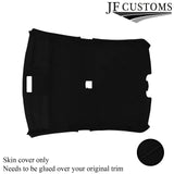 BLACK STITCH ROOF LINING HEADLINING LUXE SUEDE COVER FOR BMW E46 99-05 SEDAN