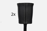 grey stitch FITS FORD MONDEO MK3 01-06 2X FRONT SEAT BELT STALK COVERS