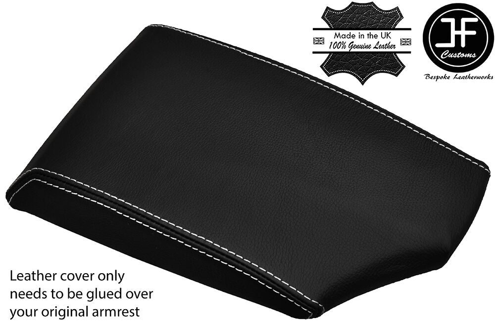 WHITE STITCH LEATHER ARMREST COVER FITS BMW E81 E82 E87 E88 2005-2012 CUSTOM NEW