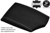 WHITE STITCH LEATHER ARMREST COVER FITS BMW E81 E82 E87 E88 2005-2012 CUSTOM NEW