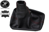 RED STITCHING MANUAL LEATHER GEAR GAITER FITS SEAT TOLEDO MK2 1999 TO 2005