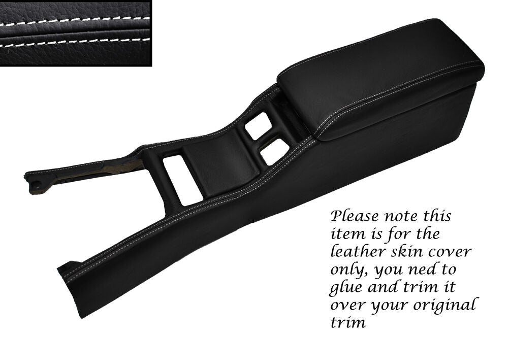 WHITE STITCH CENTRE CONSOLE COVER&ARMREST LEATHER COVERS FITS TOYOTA SUPRA MK3