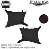 RED STITCH ITALIAN LEATHER PILLAR KIT COVERS FITS VW GOLF MK5 V 04-09 5 DOOR