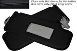 BLACK STITCH 2X SUN VISORS LEATHER SKIN COVERS FITS VAUXHALL OPEL ADAM 12-15