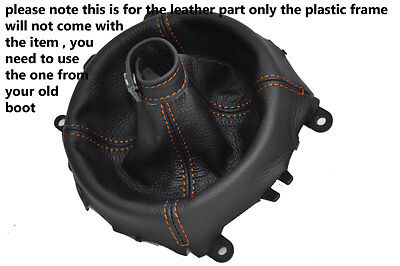 orange stitching FITS MAZDA 321 RX8 2003+ LEATHER GEAR GAITER GAITOR CUSTOM NEW