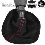 RED STITCHING REAL SUEDE MANUAL GEAR GAITER FITS VAUXHALL VIVARO 2015-2018