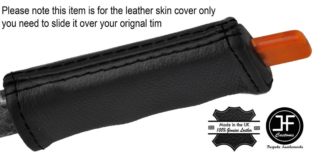 BLACK STITCH E BRAKE HANDLE LEATHER COVER FITS PONTIAC FIERO GT SE V6 1984-1988