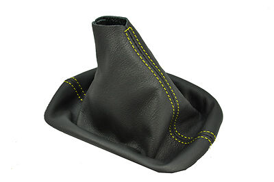 FITS FORD MUSTANG 2005-2008 SHIFT BOOT yellow stitch CUSTOM NEW MADE IN UK