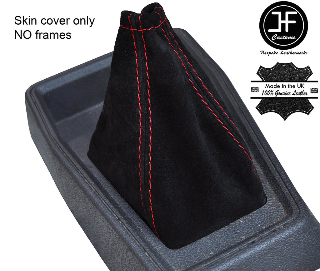 RED STITCHING REAL SUEDE MANUAL GEAR GAITER FOR PEUGEOT 205 MK2 PHASE 2