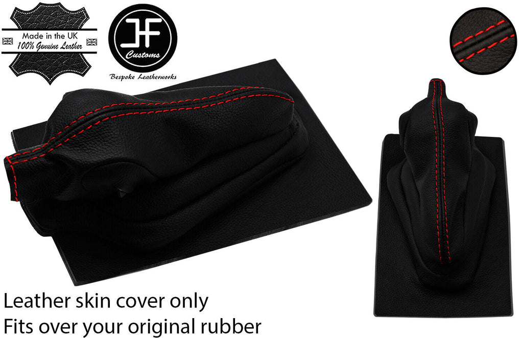 RED  STITCH LEATHER HANDBRAKE OVER RUBBER FOR VW BEETLE CLASSIC 1303 CUSTOM NEW