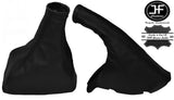 BLACK REAL LEATHER GEAR & HANDBRAKE GAITER FITS OPEL VAUXHALL CORSA C 2000-2006