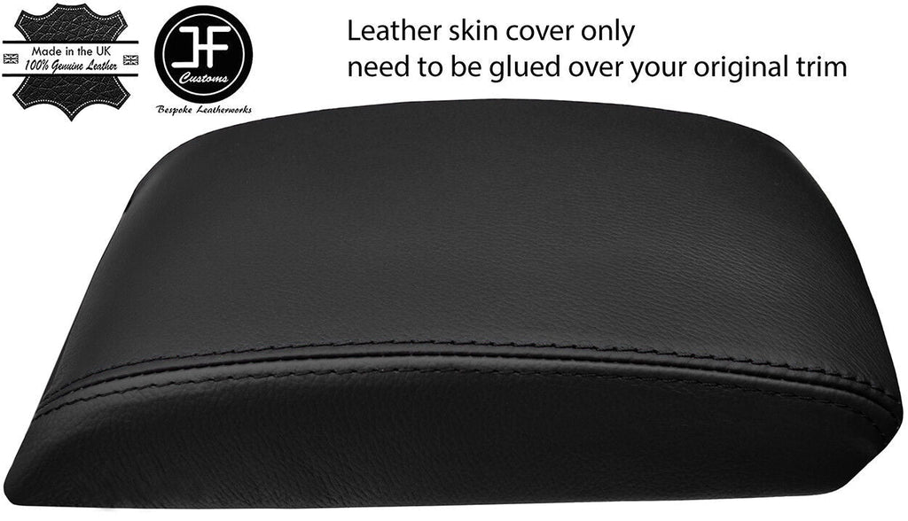 BLACK & BLACK 2 TONE REAL LEATHER ARMREST LID COVER FOR SKODA OCTAVIA MK3 13-18