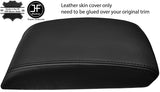 BLACK & BLACK 2 TONE REAL LEATHER ARMREST LID COVER FOR SKODA OCTAVIA MK3 13-18