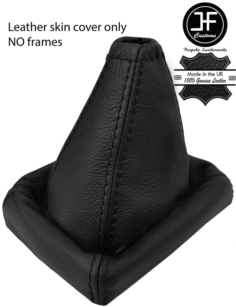 BLACK & BLACK TOP GRAIN GENUINE LEATHER GEAR GAITER FITS PEUGEOT 306 1993-2002