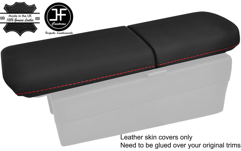 RED STITCHING DUAL ARMREST LID REAL LEATHER COVERS FITS HONDA NSX 1990-2005