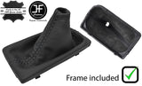 BLACK STITCH AUTO LEATHER GEAR GAITER+PLASTIC FRAME FOR HYUNDAI TUCSON 16-18